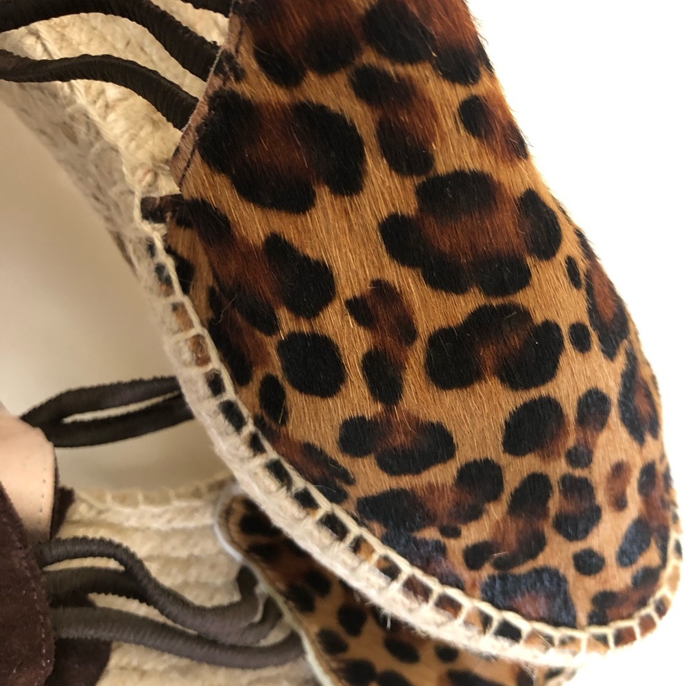PICON leopard dyed pony hair handmade espadrille sandals SPAIN
